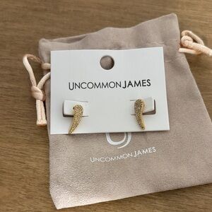 Uncommon James Gold Textured Earrings